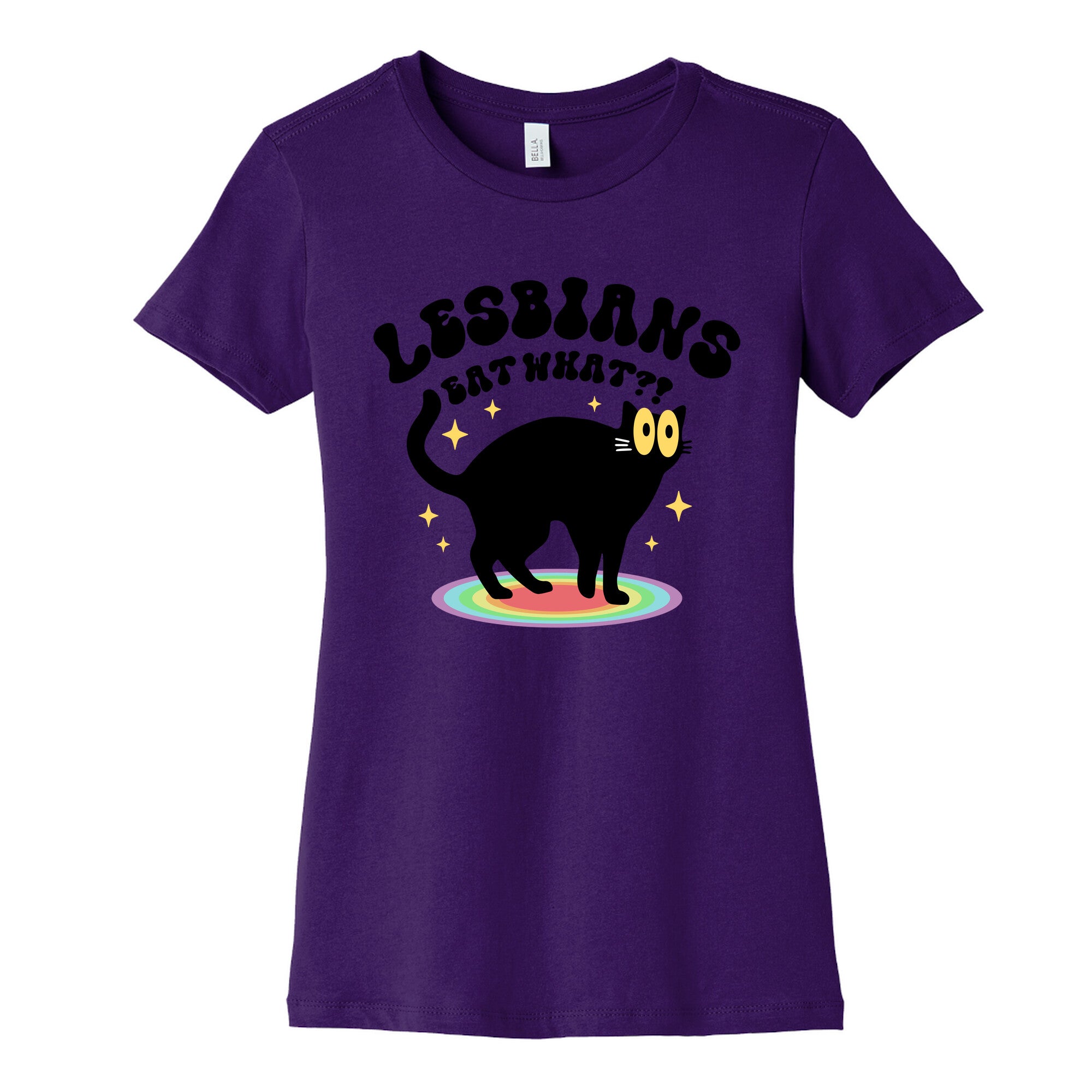 Lesbians Eat What Cat Womens Cotton Tee
