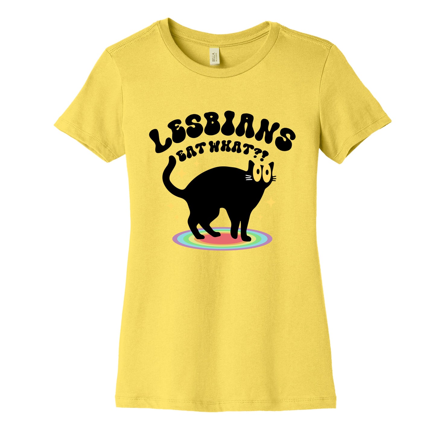 Lesbians Eat What Cat Womens Cotton Tee