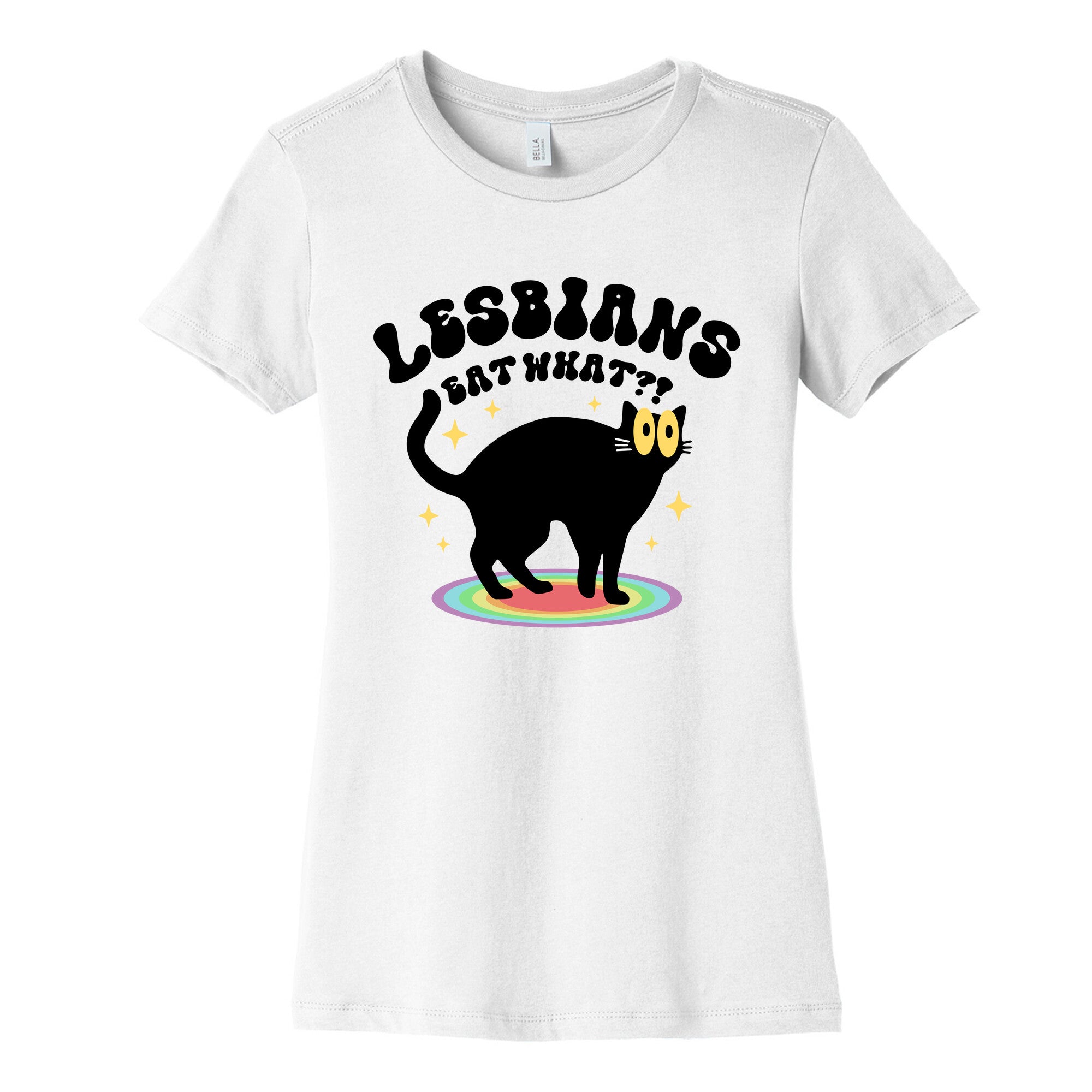 Lesbians Eat What Cat Womens Cotton Tee