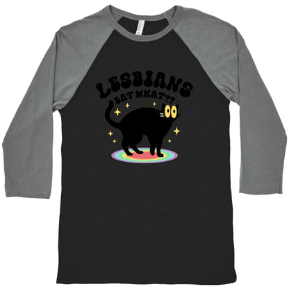 Lesbians Eat What Cat Baseball Tee