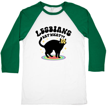 Lesbians Eat What Cat Baseball Tee
