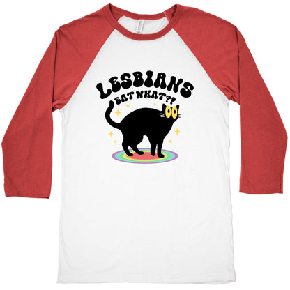 Lesbians Eat What Cat Baseball Tee