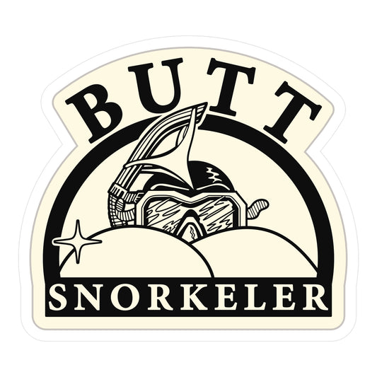 Butt Snorkeler Die Cut Sticker