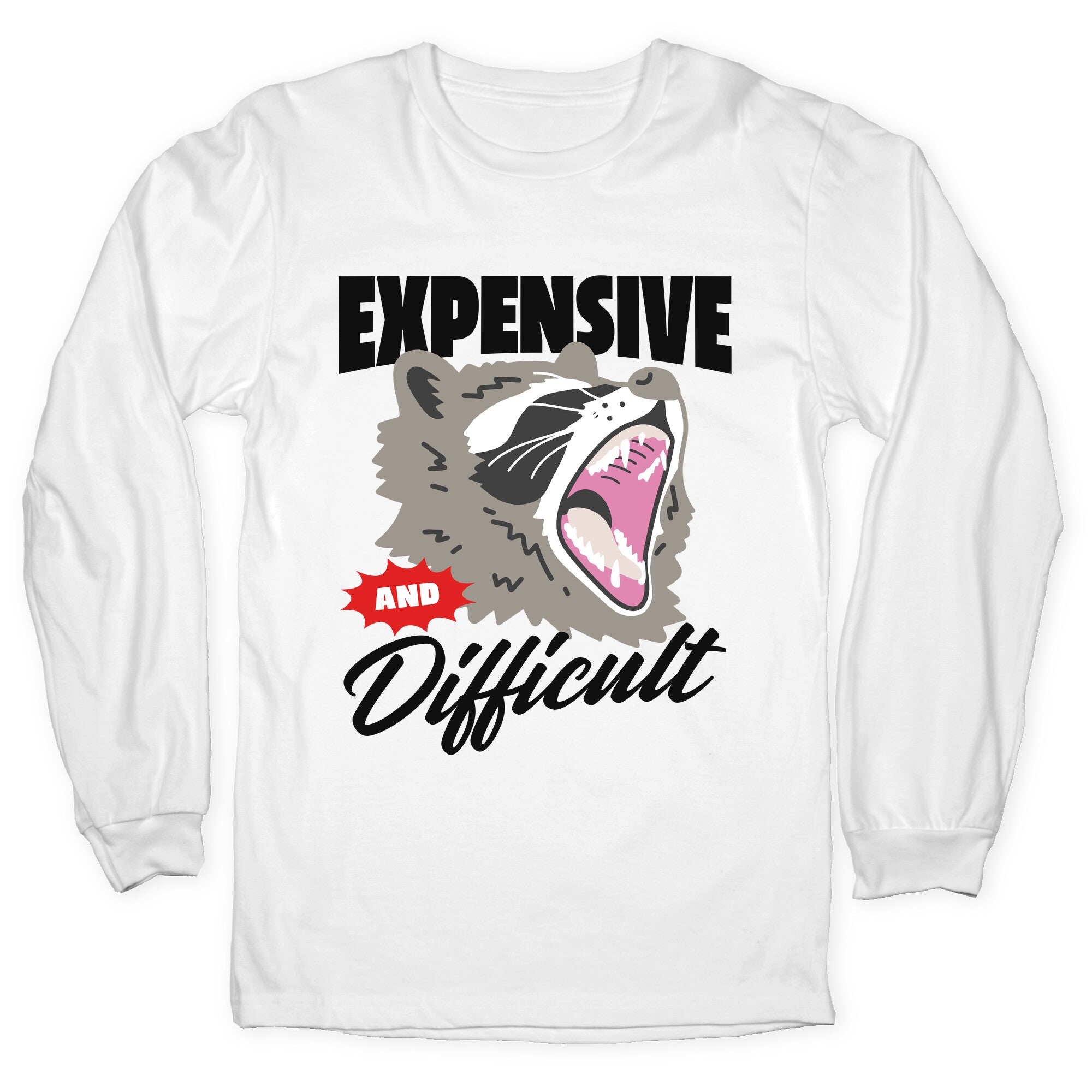 Expensive and Difficult Raccoon Longsleeve Tee