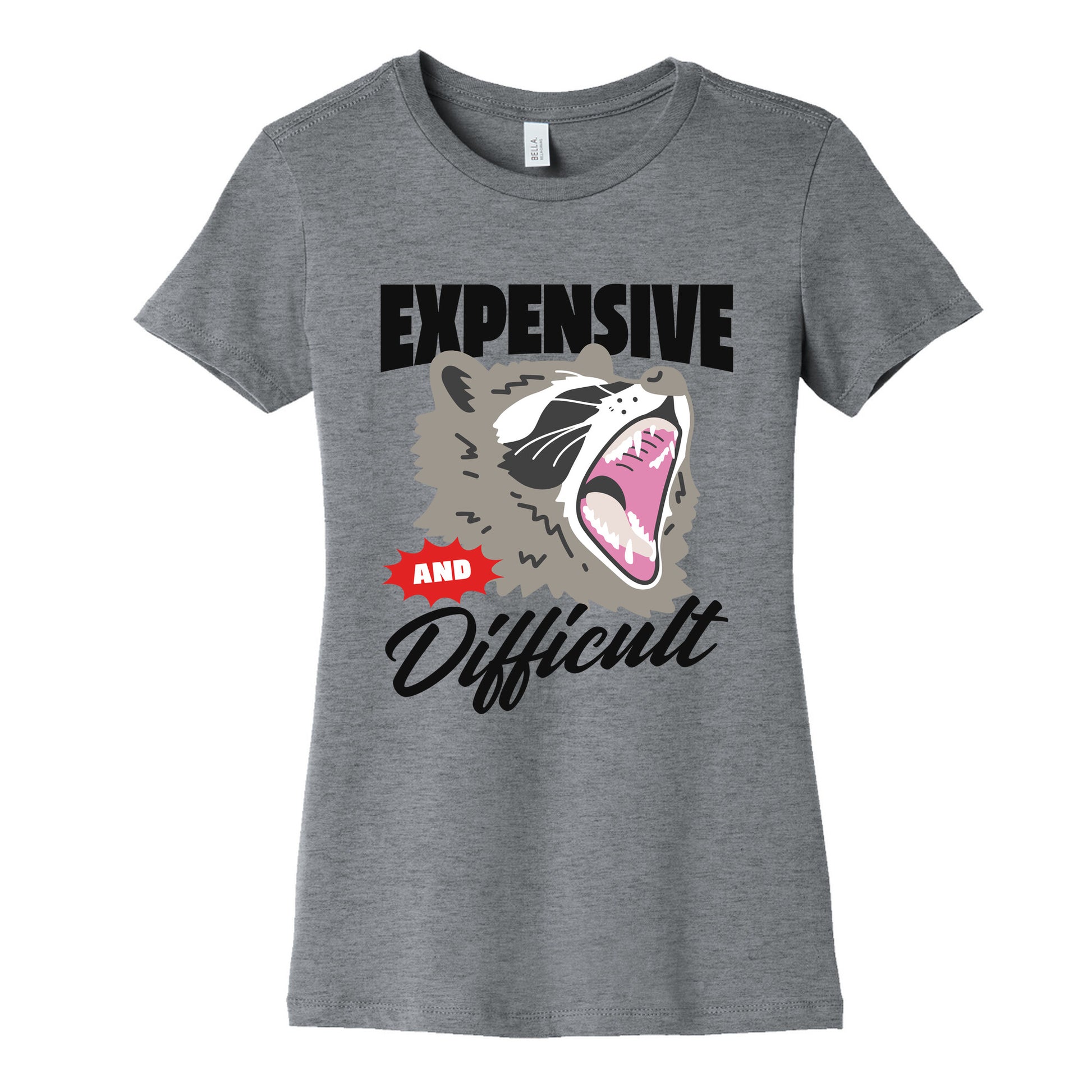 Expensive and Difficult Raccoon Womens Cotton Tee