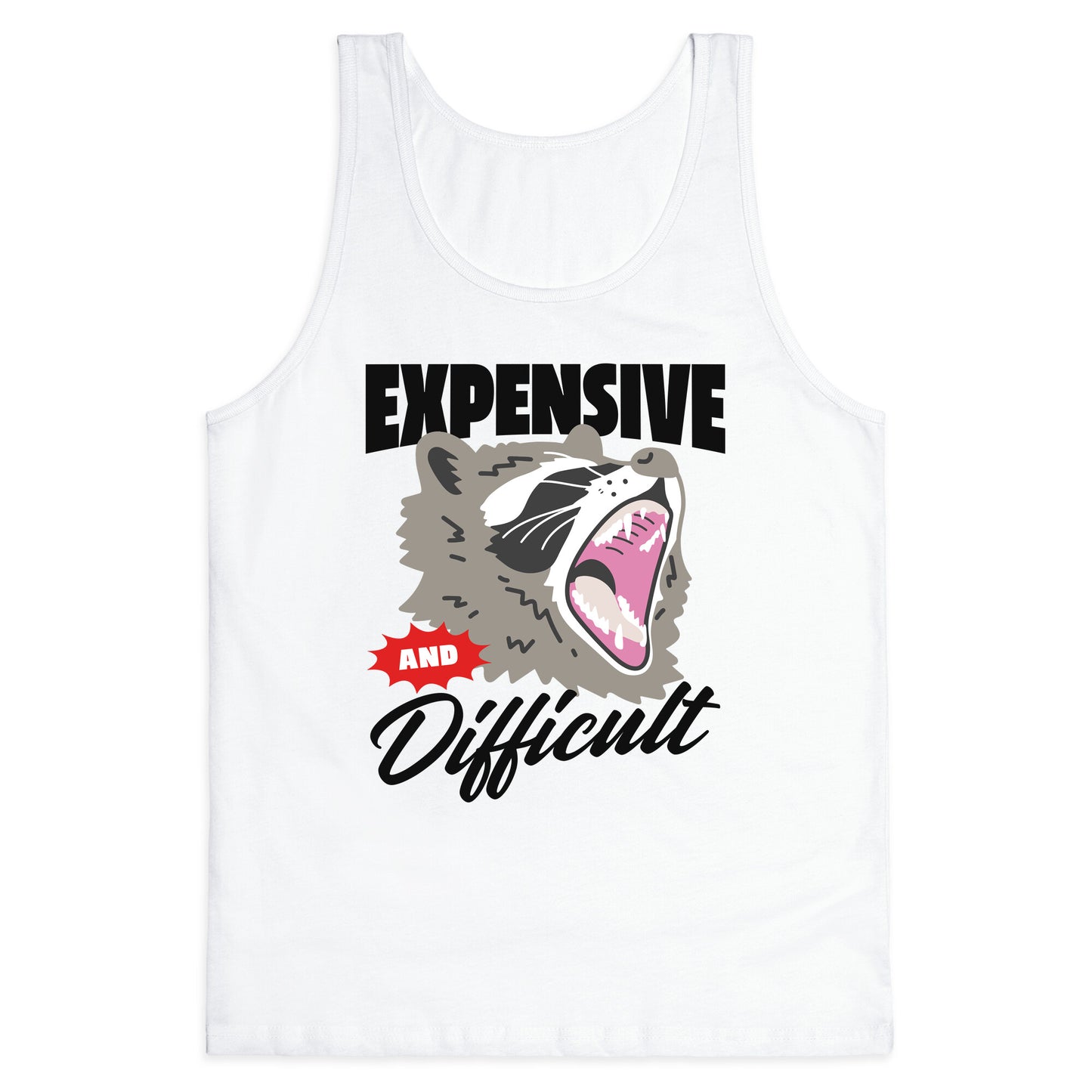 Expensive and Difficult Raccoon Tank Top
