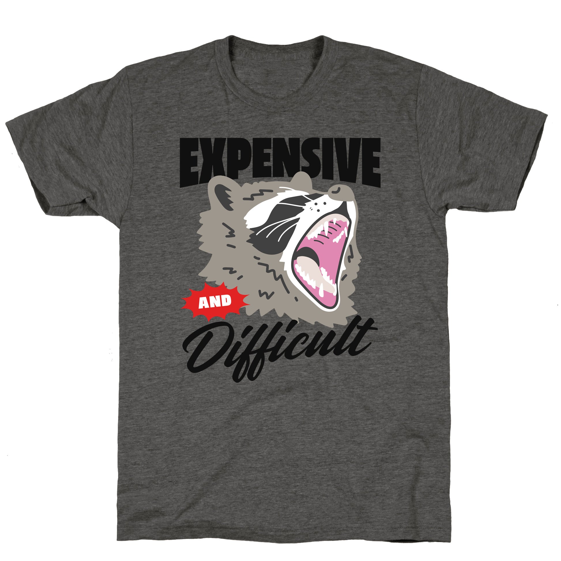 Expensive and Difficult Raccoon Unisex Triblend Tee