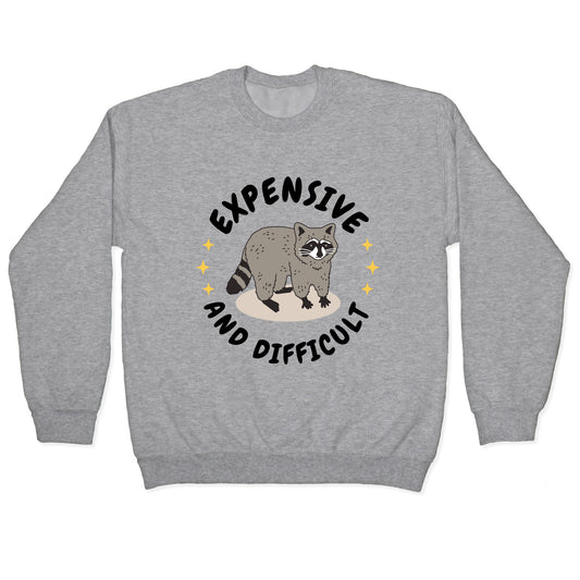 Expensive and Difficult Trash Animal Crewneck Sweatshirt