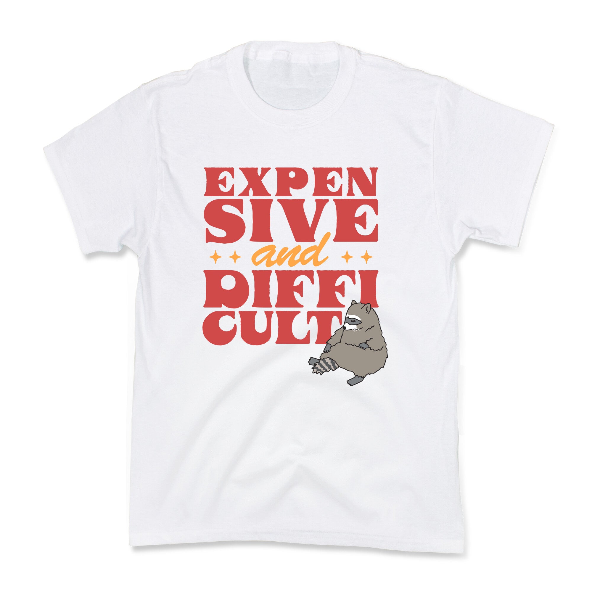 Raccoon Expensive and Difficult Kids Tee