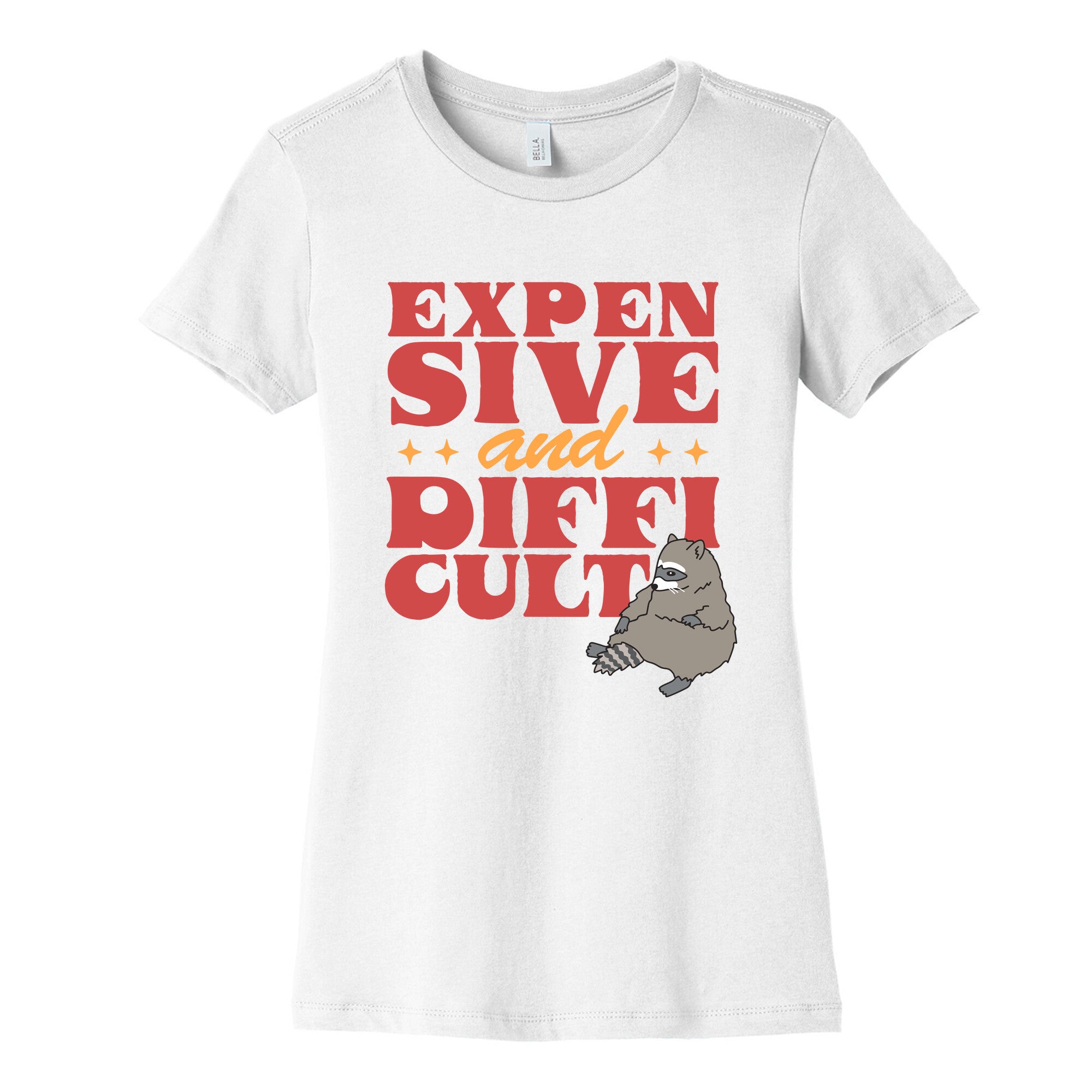Raccoon Expensive and Difficult Womens Cotton Tee