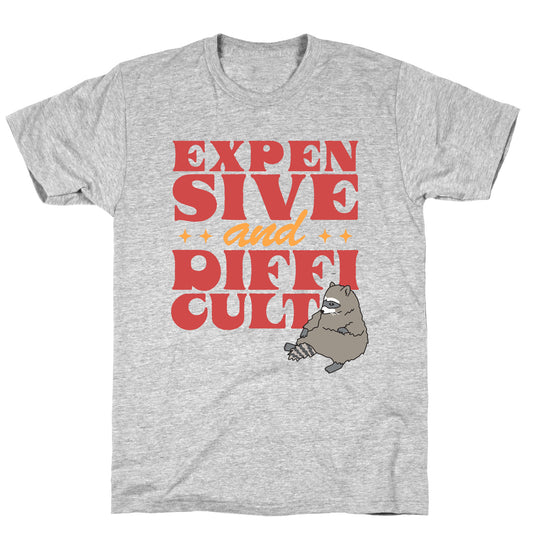 Raccoon Expensive and Difficult T-Shirt