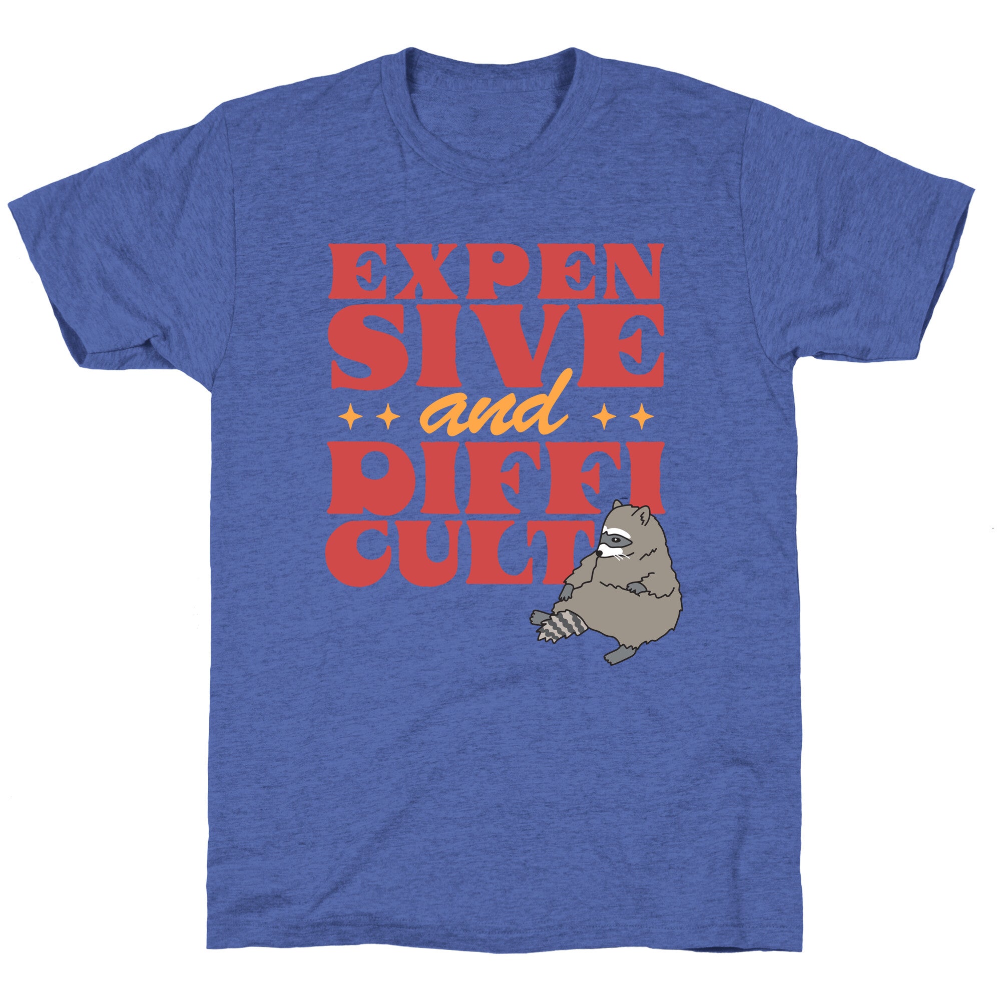 Raccoon Expensive and Difficult Unisex Triblend Tee