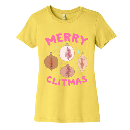 Merry Clitmas Womens Cotton Tee