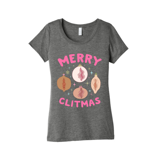 Merry Clitmas Womens Triblend Tee