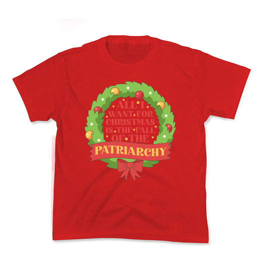 Fall of the Patriarchy Christmas Kids Tee
