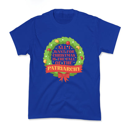 Fall of the Patriarchy Christmas Kids Tee