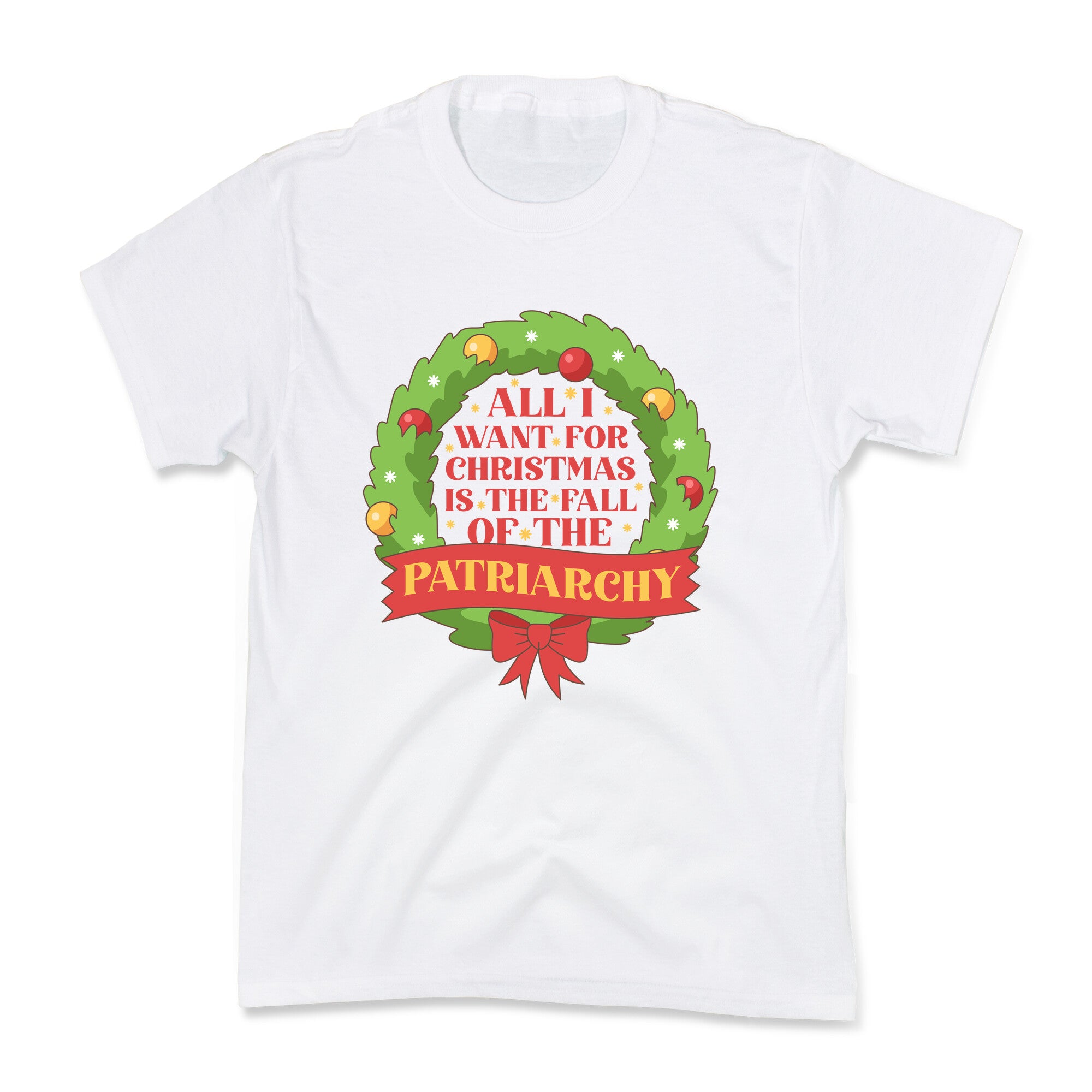 Fall of the Patriarchy Christmas Kids Tee
