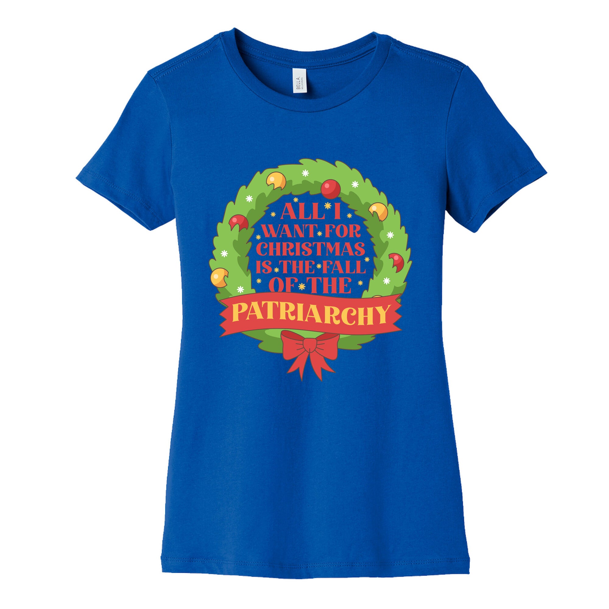 Fall of the Patriarchy Christmas Womens Cotton Tee