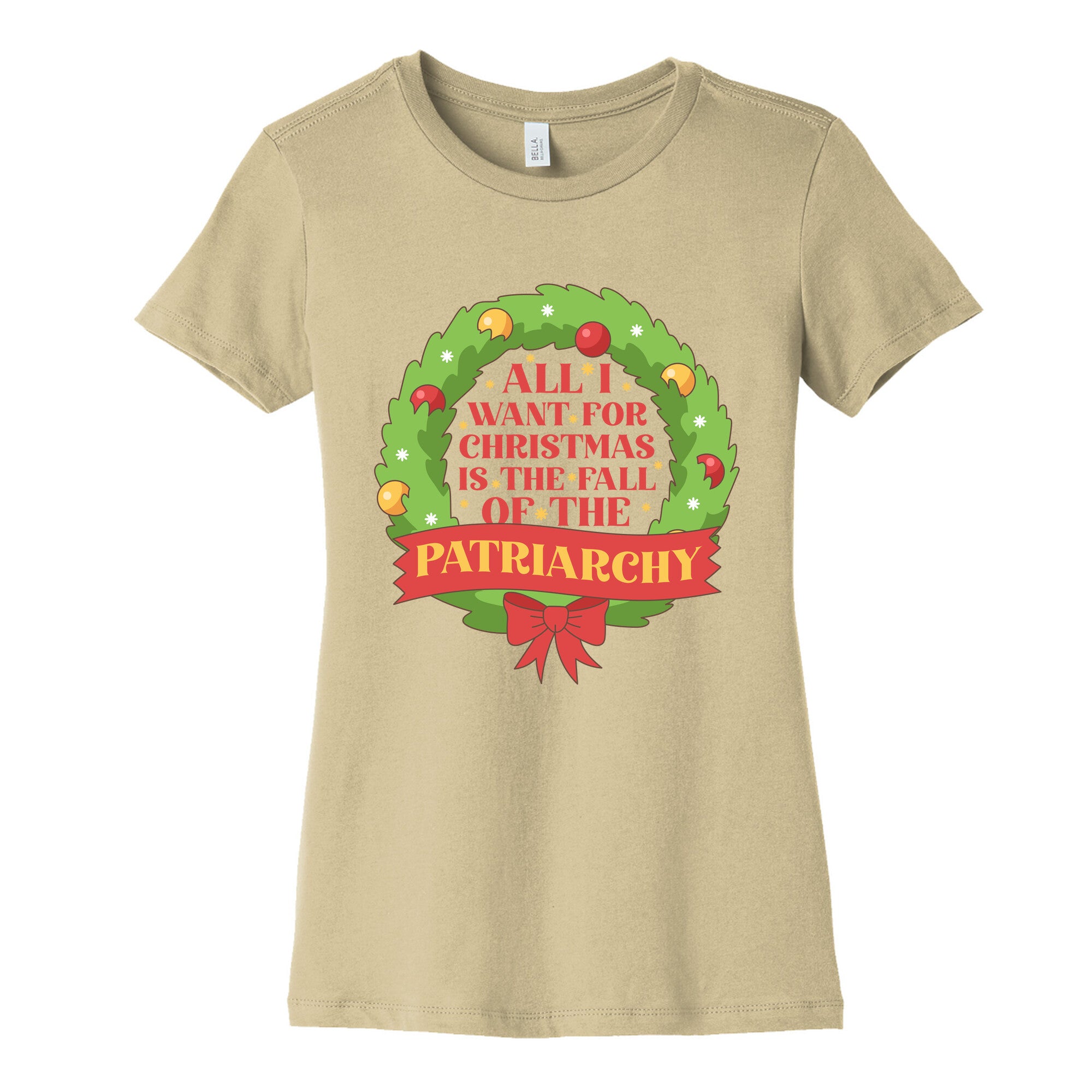 Fall of the Patriarchy Christmas Womens Cotton Tee