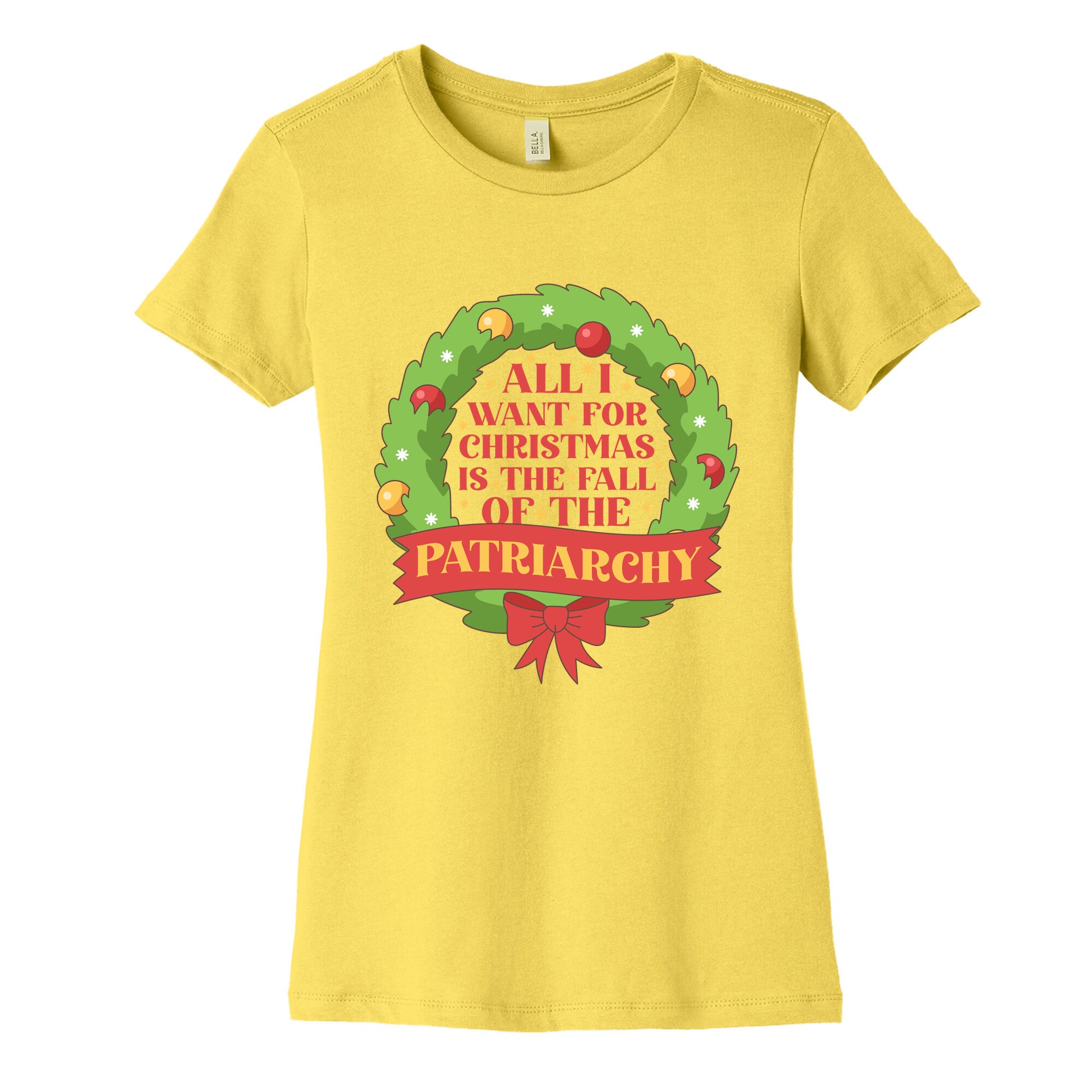 Fall of the Patriarchy Christmas Womens Cotton Tee