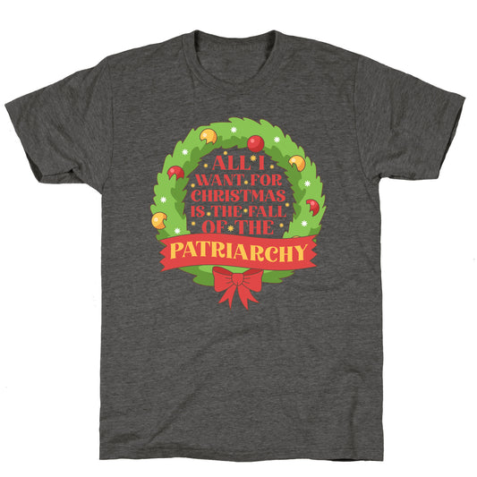 Fall of the Patriarchy Christmas Unisex Triblend Tee