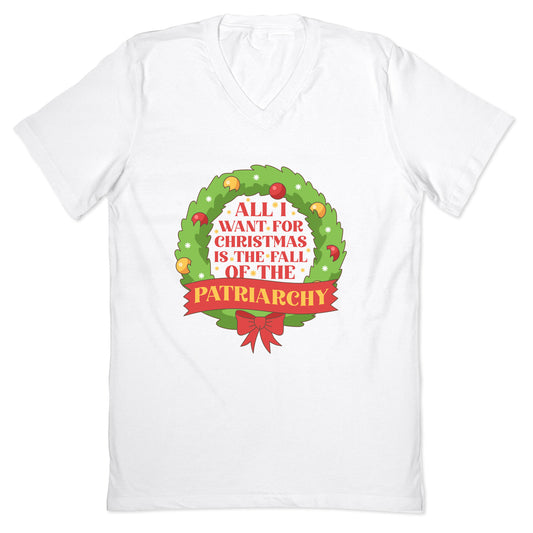 Fall of the Patriarchy Christmas V-Neck