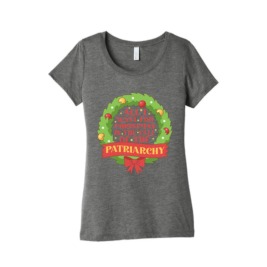 Fall of the Patriarchy Christmas Womens Triblend Tee