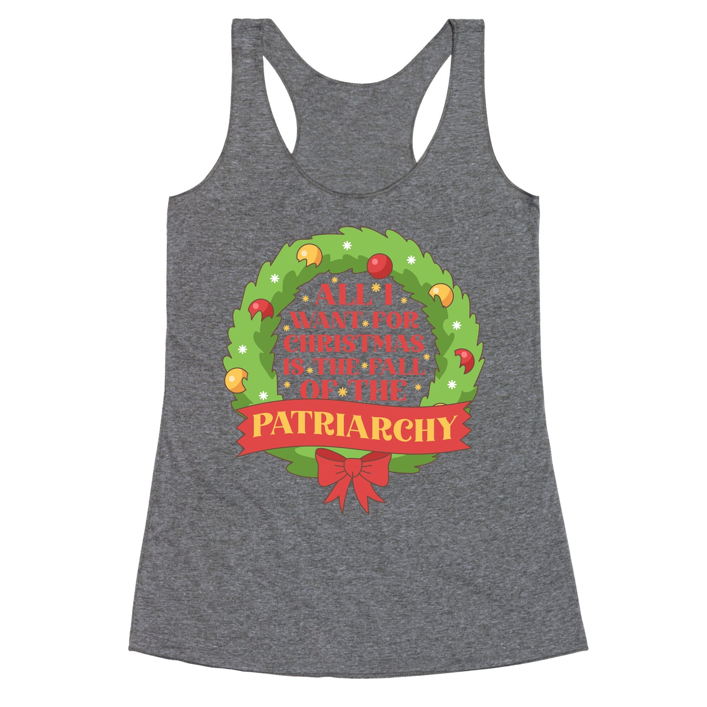 Fall of the Patriarchy Christmas Racerback Tank