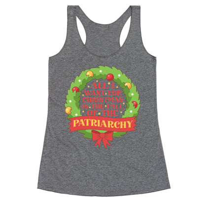 Fall of the Patriarchy Christmas Racerback Tank