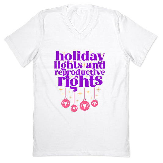 Holiday Lights & Reproductive Rights V-Neck