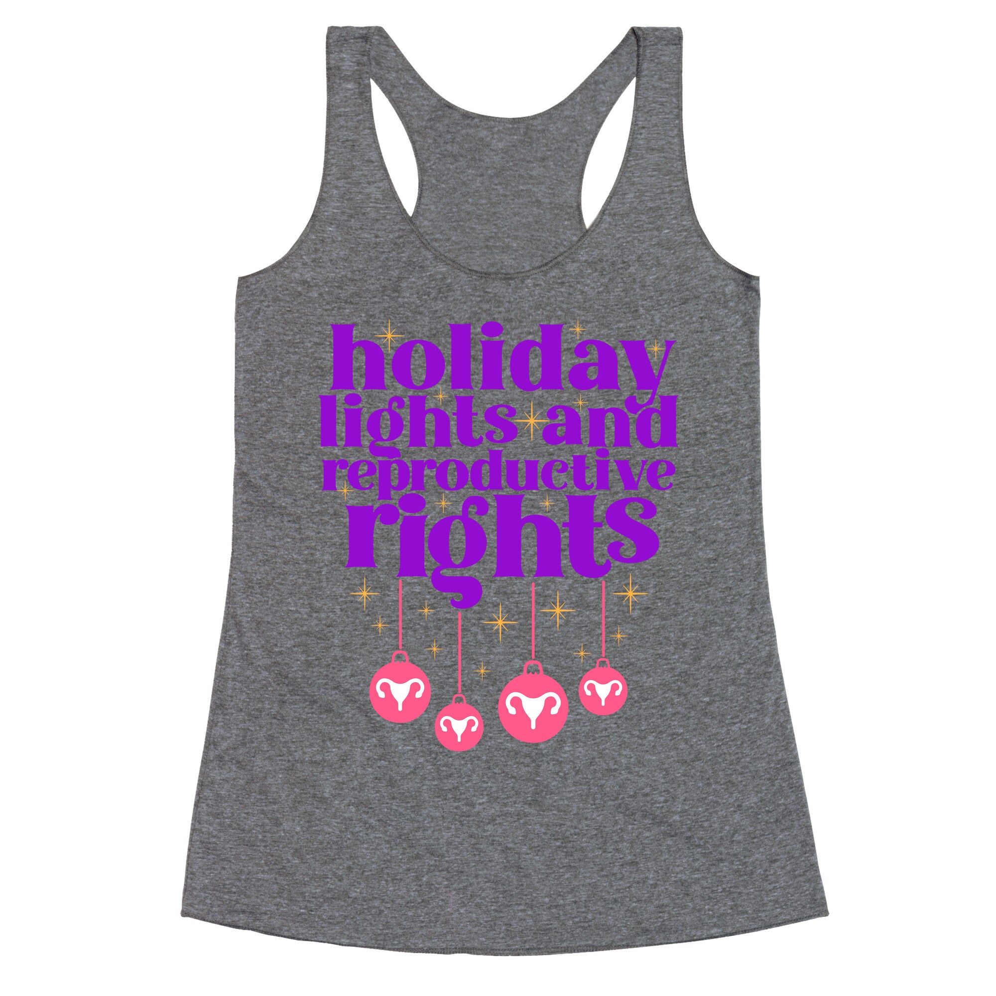 Holiday Lights & Reproductive Rights Racerback Tank