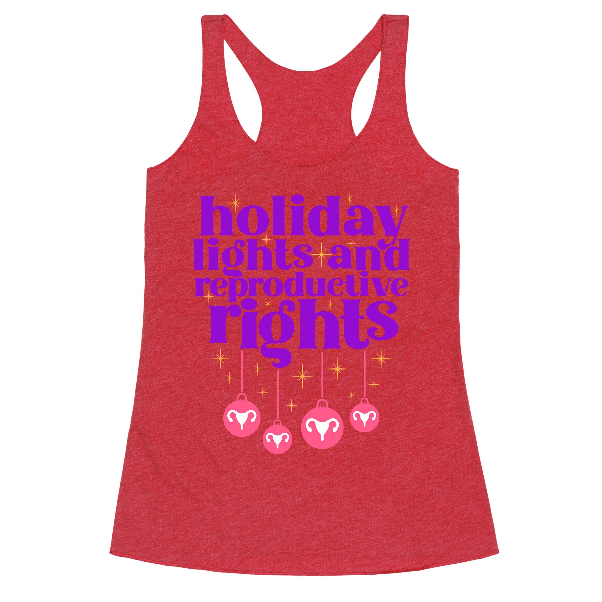 Holiday Lights & Reproductive Rights Racerback Tank