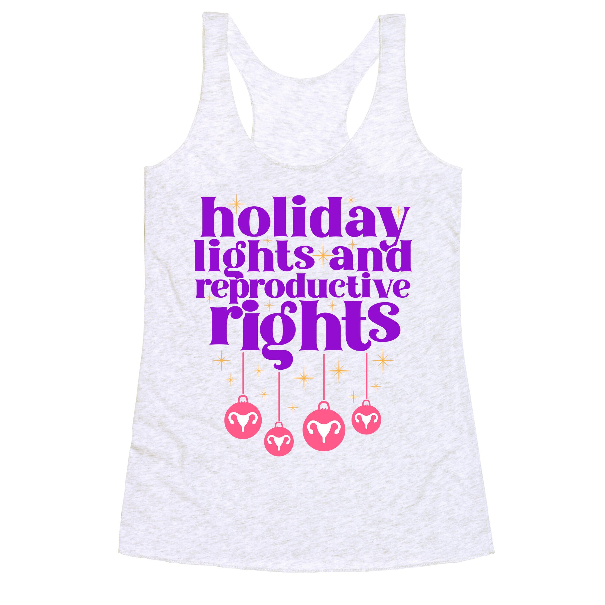 Holiday Lights & Reproductive Rights Racerback Tank