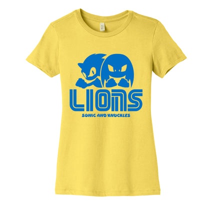 Sonic and Knuckles Lions Womens Cotton Tee