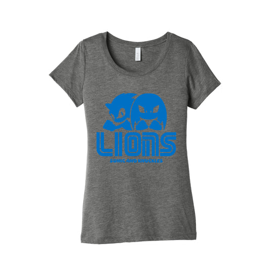 Sonic and Knuckles Lions Womens Triblend Tee