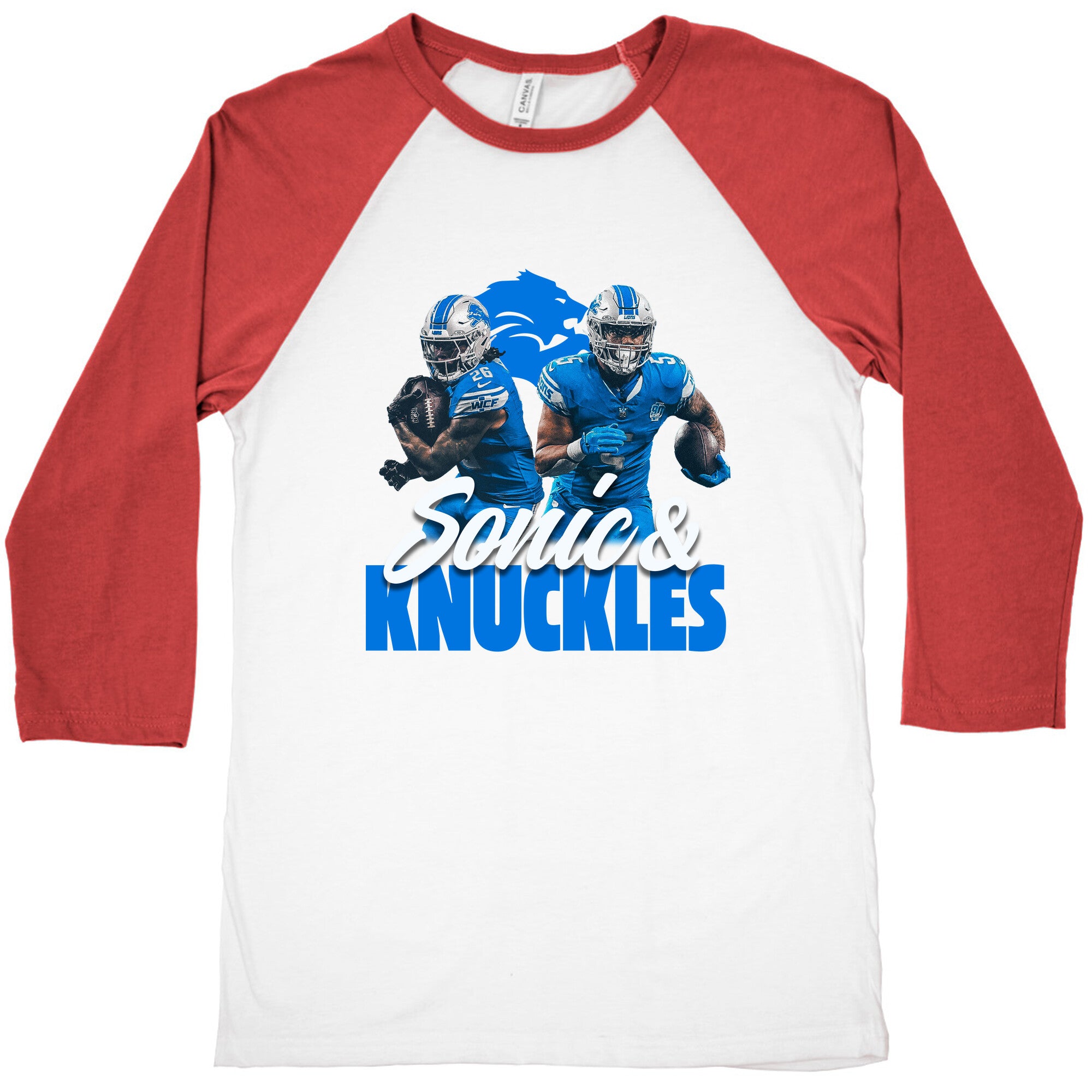 Sonic Knuckles Lions Baseball Tee