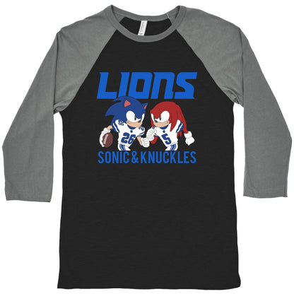 Lions Sonic and Knuckles Baseball Tee