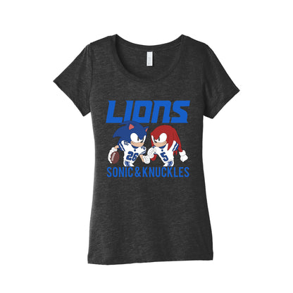 Lions Sonic and Knuckles Womens Triblend Tee