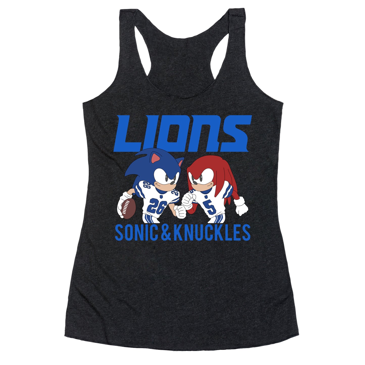 Lions Sonic and Knuckles Racerback Tank