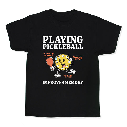 Playing Pickleball Improves Memory Kids Tee