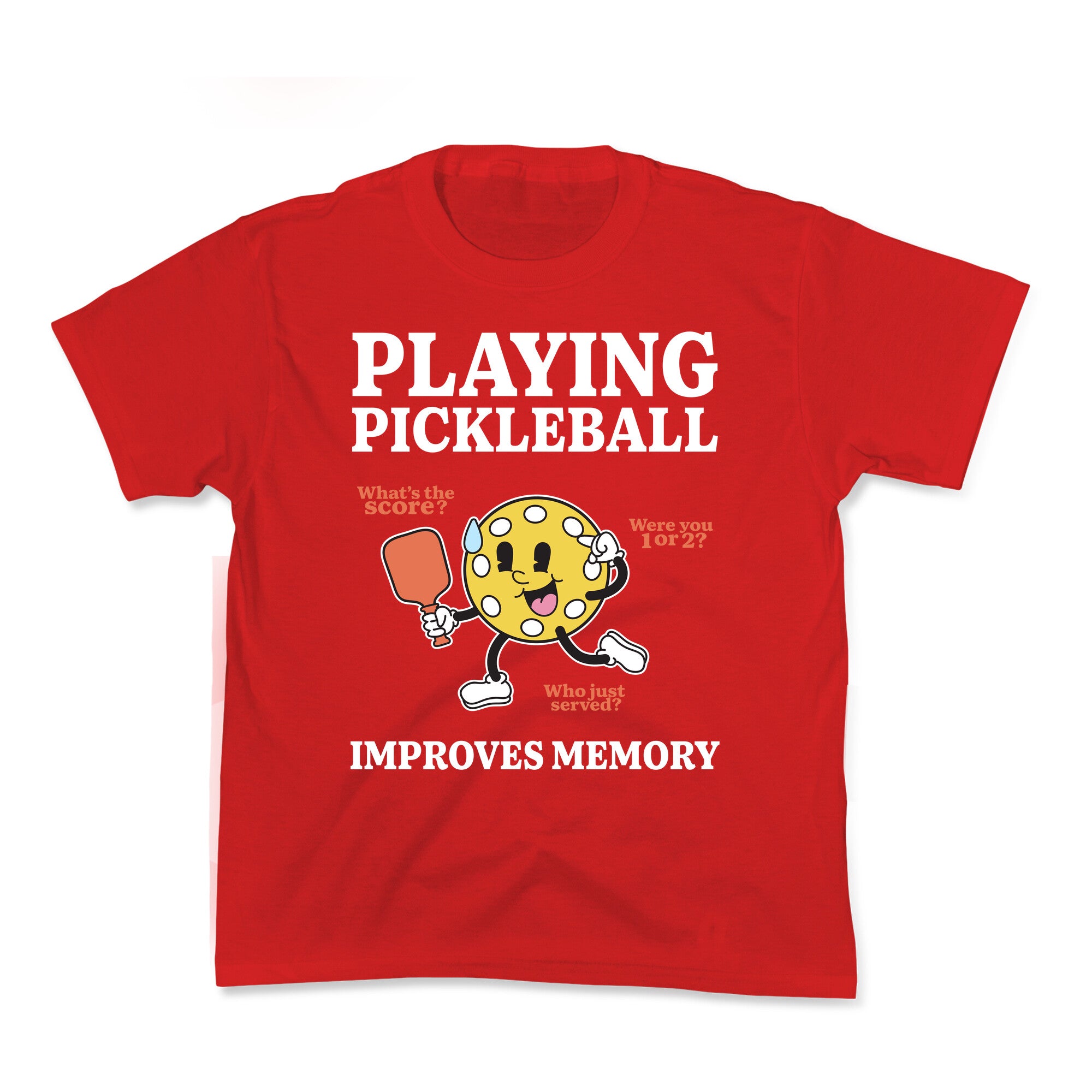 Playing Pickleball Improves Memory Kids Tee