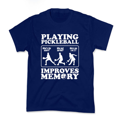 Playing Pickleball Improves Memory Funny Kids Tee