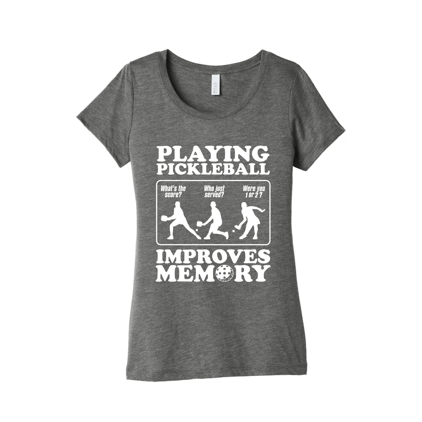 Playing Pickleball Improves Memory Funny Womens Triblend Tee