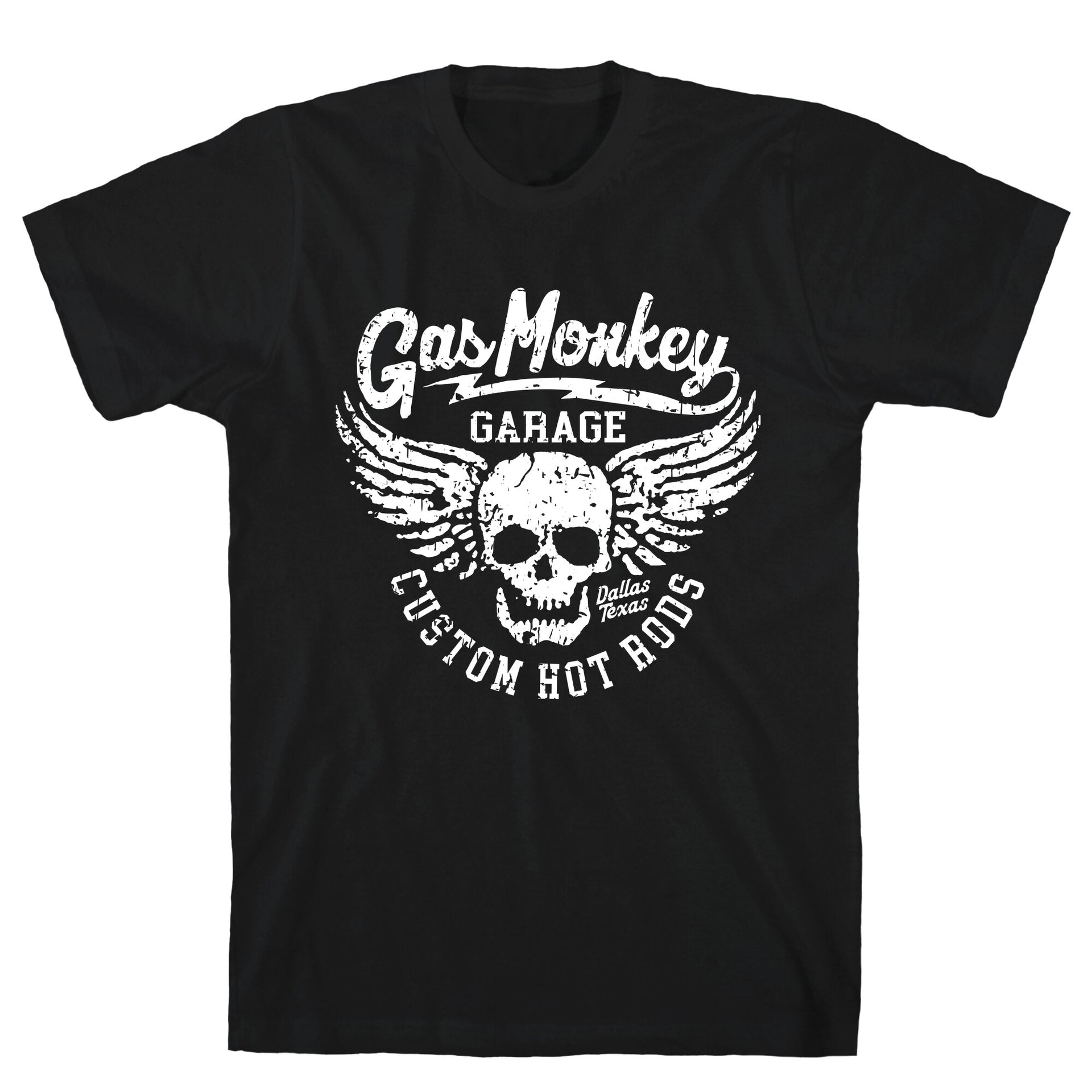 Logo GMG Grande Taille T-Shirt Gas Monkey Garage - Logo Large Script - Coton Premium Confortable Vêtement Série TV