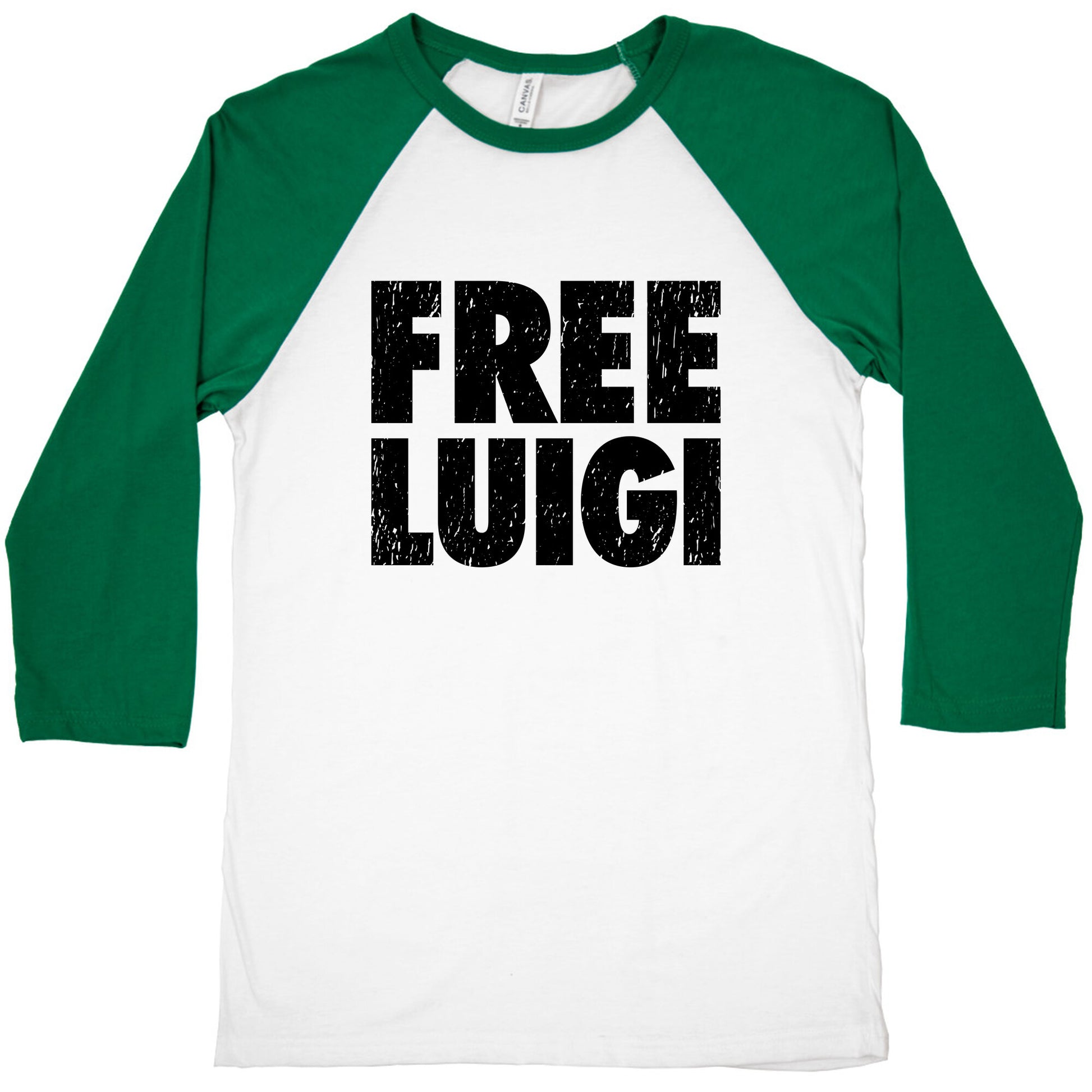 Free Luigi Baseball Tee