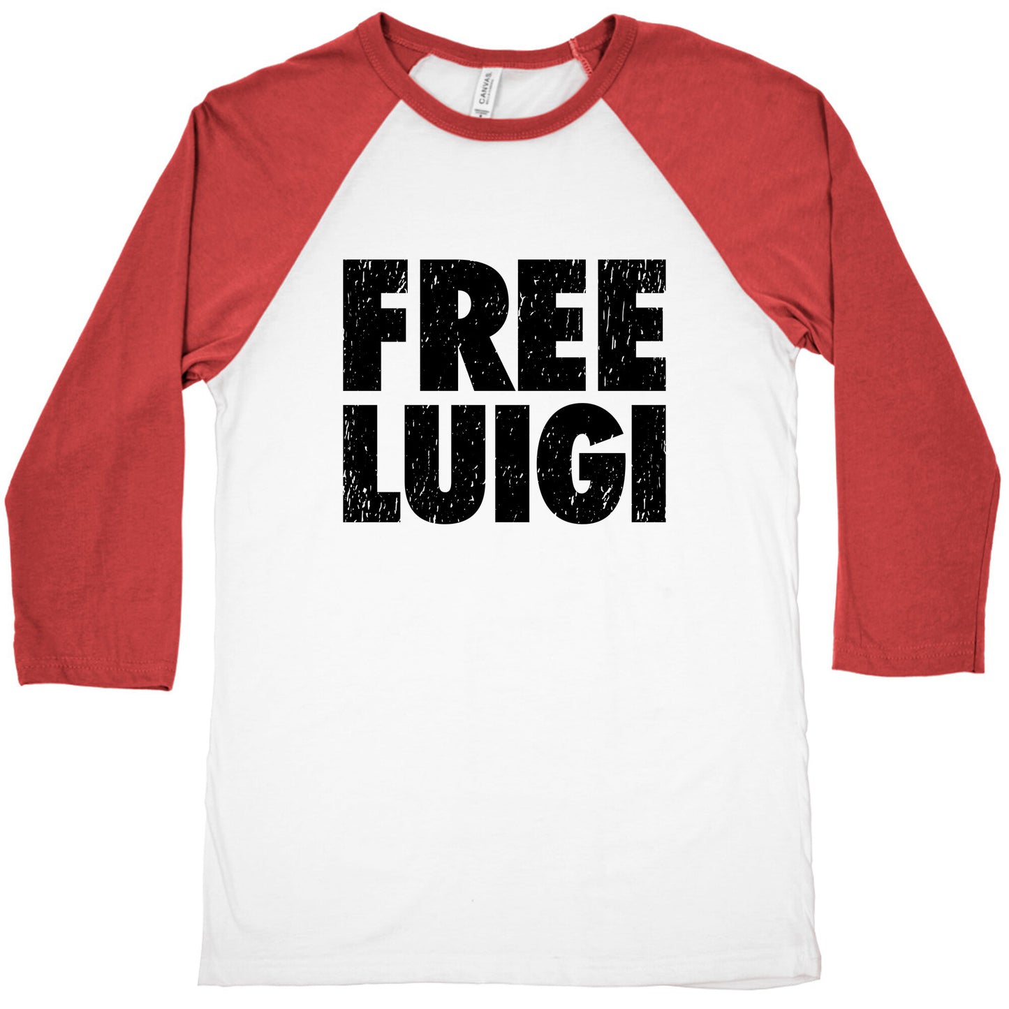 Free Luigi Baseball Tee