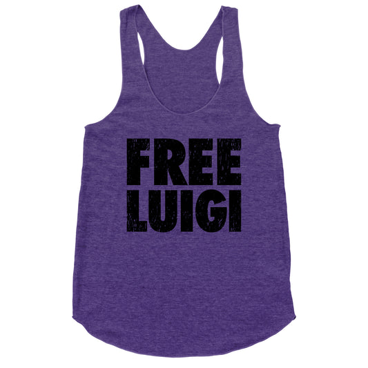 Free Luigi Racerback Tank
