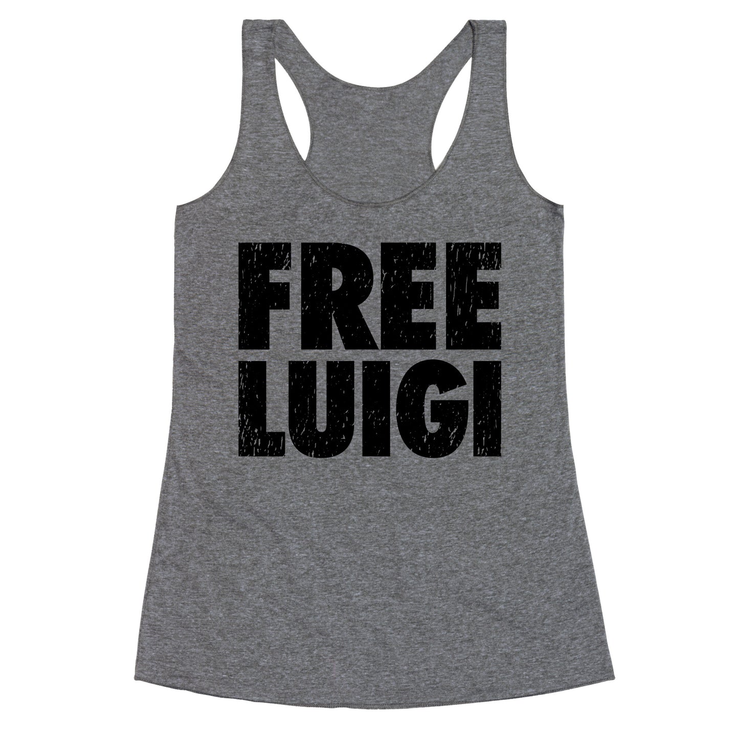 Free Luigi Racerback Tank