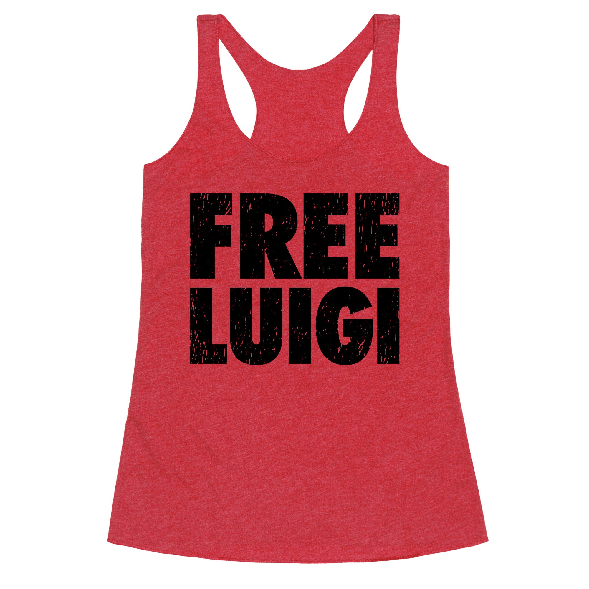 Free Luigi Racerback Tank