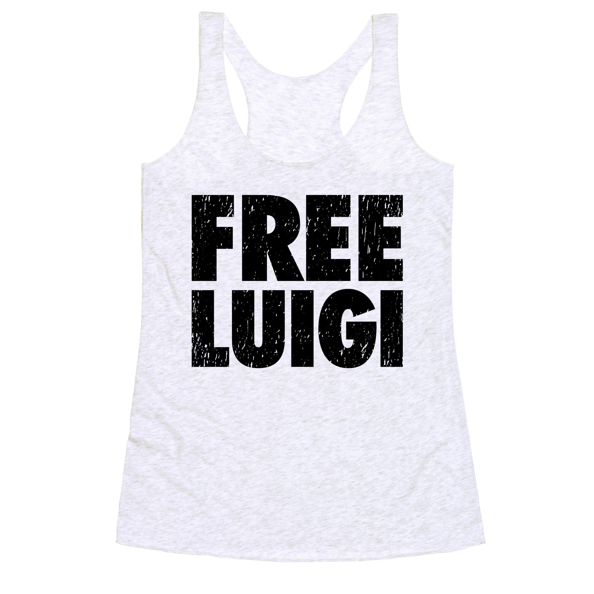 Free Luigi Racerback Tank